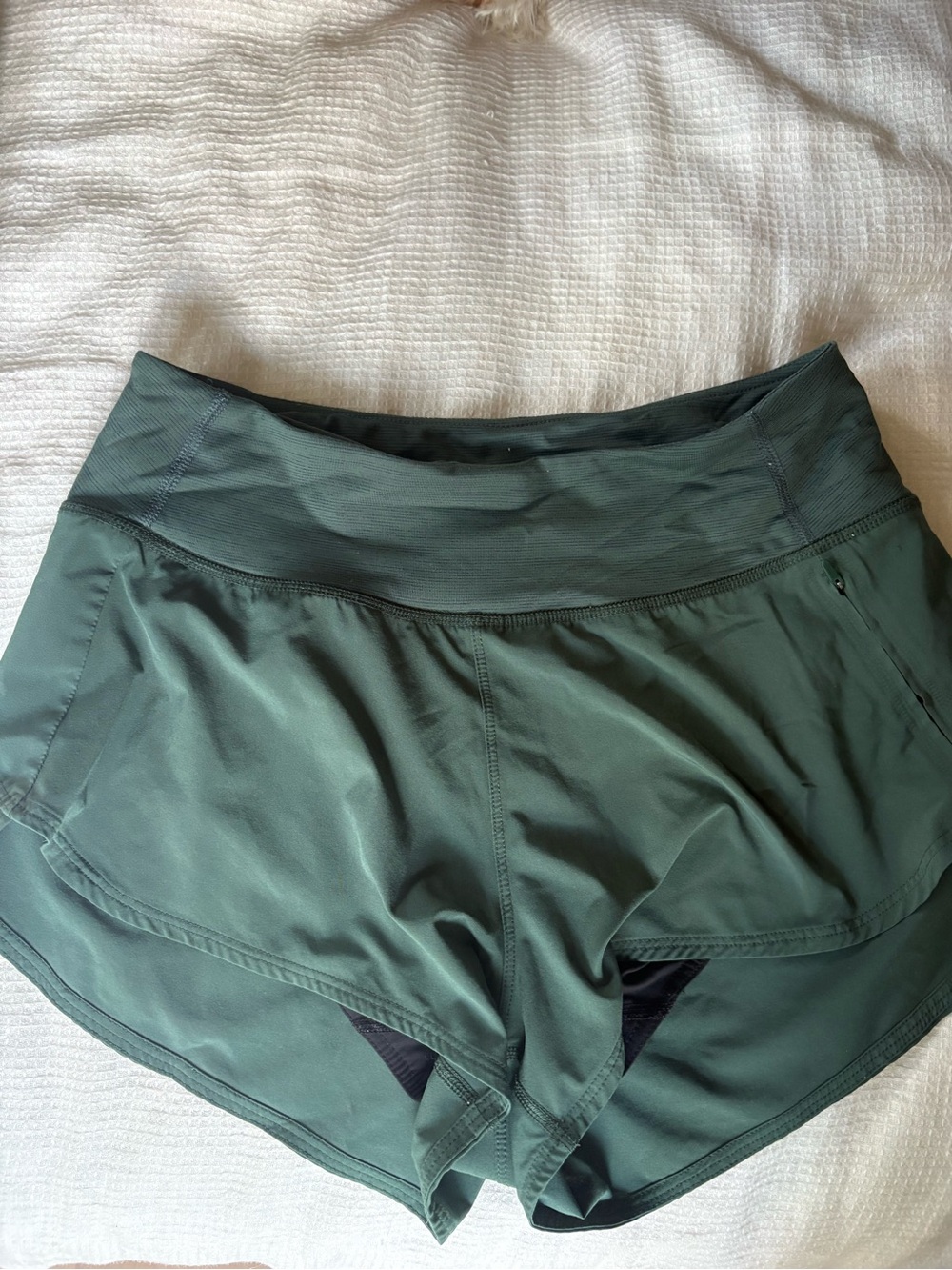 Outdoor Voices Green Performance Running Shorts